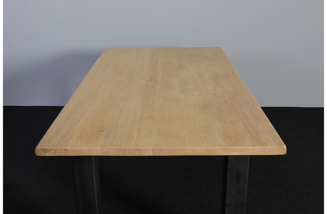 Eikenhouten eettafel 185 x 100 cm | U-profiel onderstel