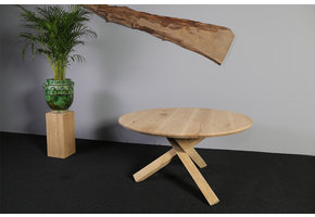 Ronde eikenhouten eettafel Ø 140 cm
