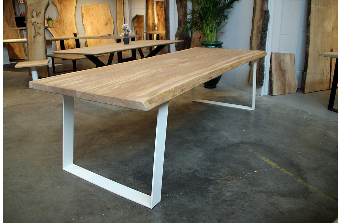 Boomstamtafel Lindehout 260 x 100 cm | Onderstel 10° strippoot