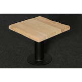 Bijzettafel eikenhout 50 x 50  cm | Midden poot rond