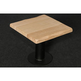 Bijzettafel eikenhout 50 x 50  cm | Midden poot rond