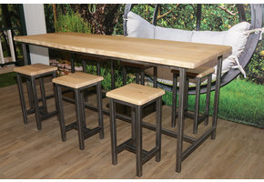 Bartafel van eikenhout 270 x 100 cm