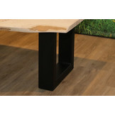Salontafel iepenhout 130 x 65  cm | U-profiel onderstel