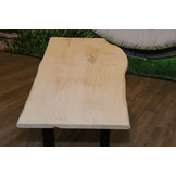 Salontafel iepenhout 130 x 65  cm | U-profiel onderstel