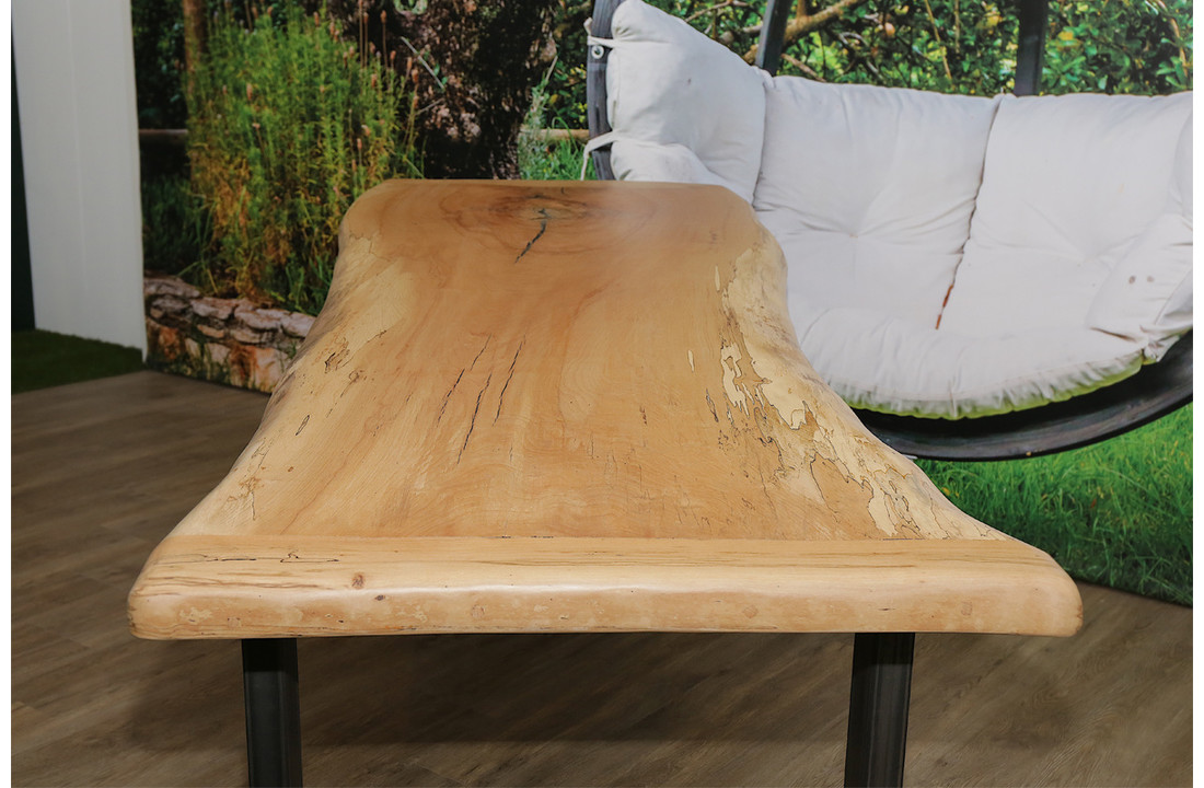 Boomstamtafel Beukenhout 240 x 90 cm | U-profiel onderstel