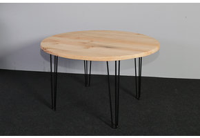 Ronde eettafel Ø 130 cm van vleugelnoot