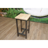 Barkruk 75 cm hoog | Stalen frame, koker 4 x 4 cm