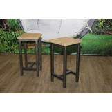 Barkruk 75 cm hoog | Stalen frame, koker 4 x 4 cm