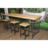 Barkruk 75 cm hoog | Stalen frame, koker 4 x 4 cm