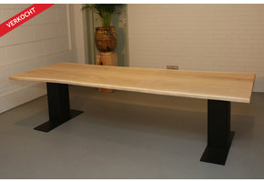 Boomstamtafel eikenhout 295 x 100  cm