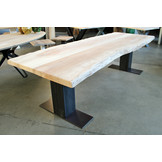 Boomstamtafel van Plataan 280 x 100 cm | Kolompoot onderstel