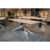 Boomstamtafel van Plataan 205 x 90 cm | Mikado onderstel