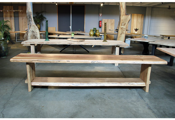 Wandtafel beukenhout 300 x 50 cm