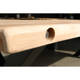 Buitentafel Amerikaans  eiken 250 x 100 cm  | X-profiel 10 x 10 cm zwart