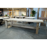 Buitentafel  eikenhout 300 x 100 cm  | Houten onderstel