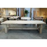Buitentafel  eikenhout 300 x 100 cm  | Houten onderstel