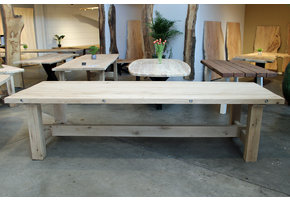 Buitentafel eikenhout 300 x 100 x 6  cm