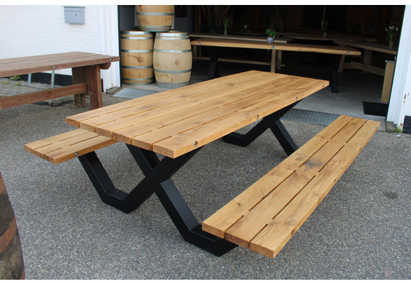 Picknicktafel eikenhout 240 x 90  cm