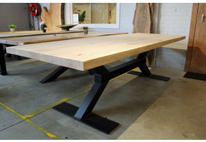 Eiken rechte eettafel 280 x 100 cm