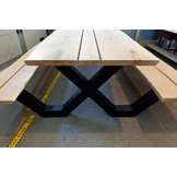 Picknicktafel eikenhout 250 x 100  cm | Picknick onderstel
