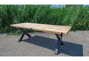 Buitentafel eiken 280 x 100  cm