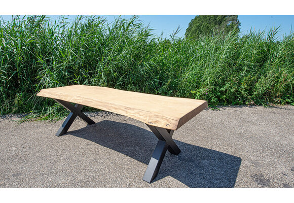 Buitentafel populier 280 x 95  cm