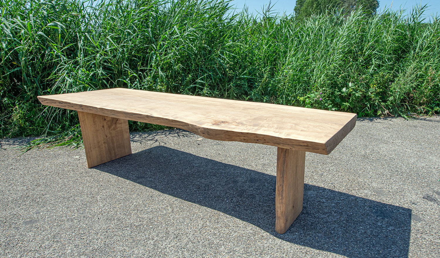 Buitentafel populier 300 x 90 cm