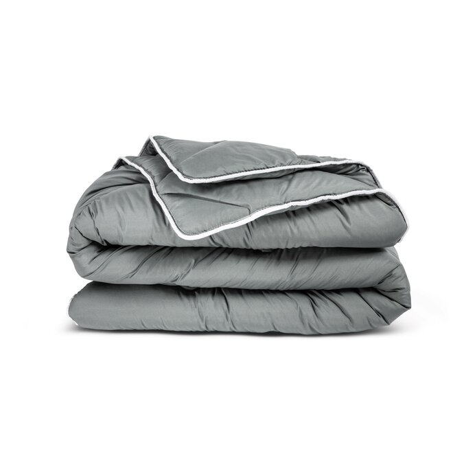 Eazy Dekbed® Grey/Grey - Hoesloos dekbed - Bedrukt dekbed - Dekbed zonder overtrek - Anti Allergie-Wasbaar - Gekleurd