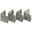 Plus Danemark 4x galvanized fastening brackets 35x35x30mm