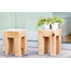 JanKurtz Square stool JAVA in solid Teak wood