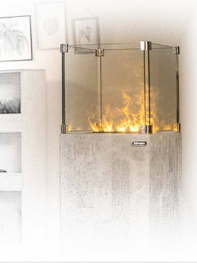 Opti Myst Isola Stone Free Standing Electric Fireplace Vinuovo