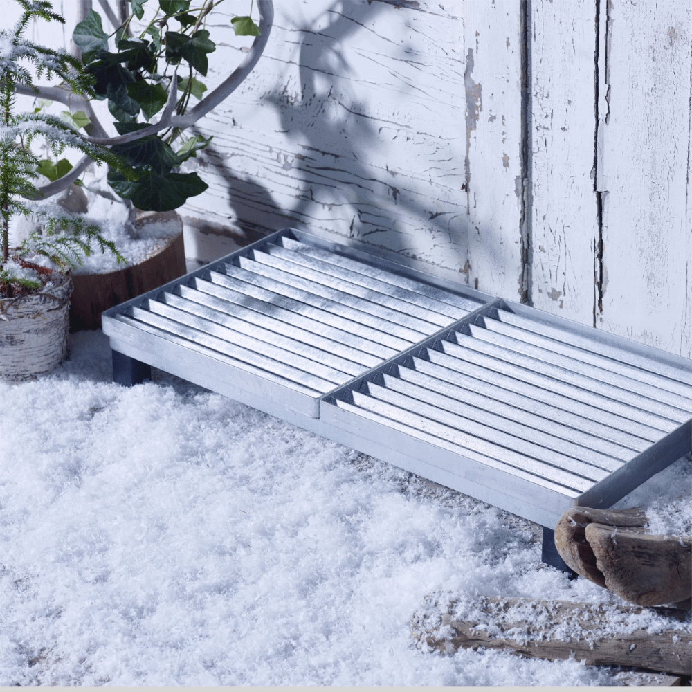 Cubic outdoor door mat and grid 80x40 cm in galvanized steel PLUS