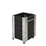 Plus Danemark Cubic bac à fleur carré 46x50x70cm bois et mobile avec cornières galvanisées et roulettes - PLUS