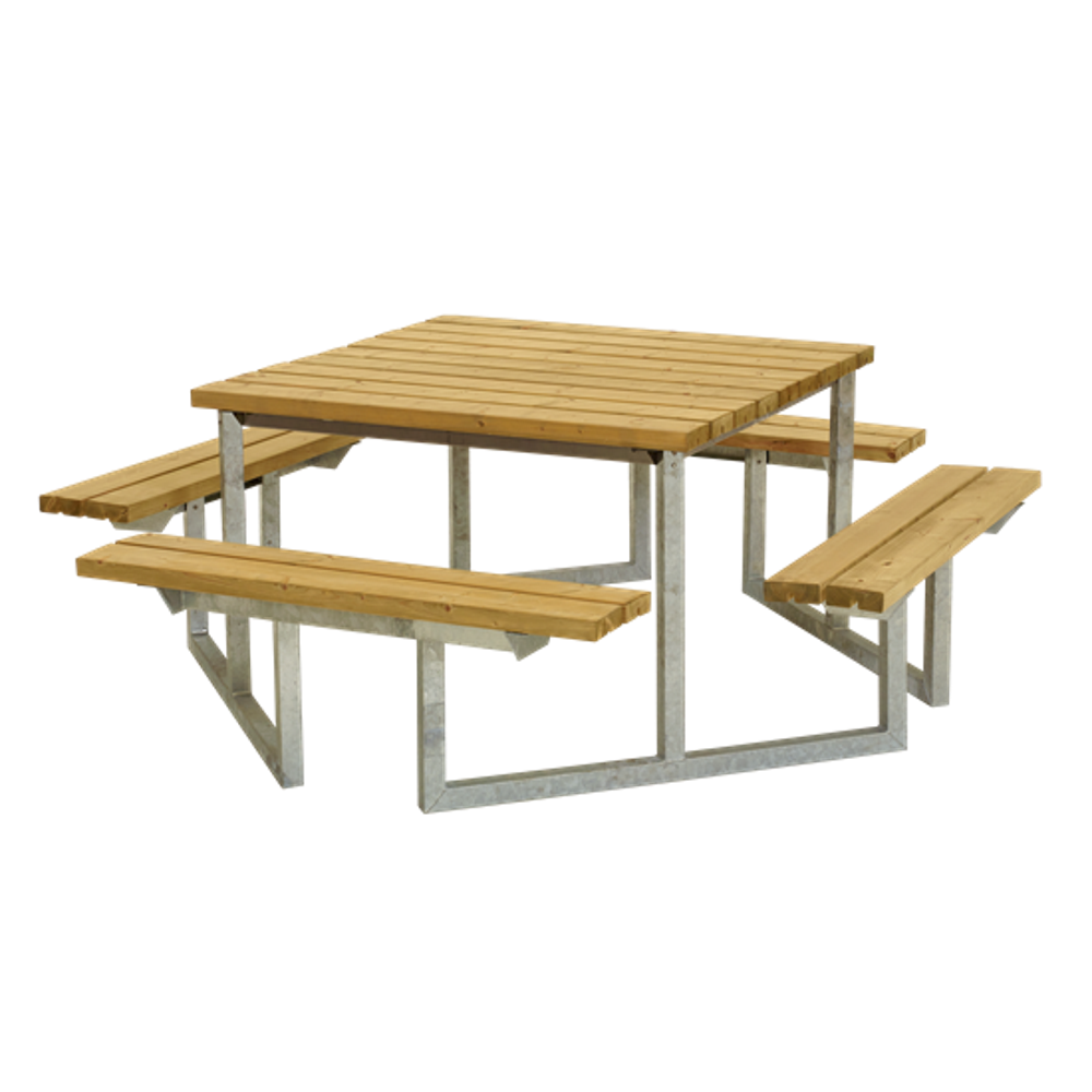 Square Picnic Table Twist 8 To 12 Persons Plus Vinuovo