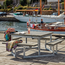 Plus Danemark Square picnic table TWIST - 8 to 12 persons - PLUS