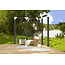 Plus Danemark Glazen Tuinscherm - gehard glas 6mm - mat en helder - 90x127cm - PLUS