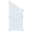 Plus Danemark Panneau incliné garde corps - verre trempé 6mm - transparent et dépoli effet mat- 90x180*127cm