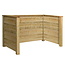 Plus Danemark PLANK Cache poubelle en bois traité sous pression - 194x97x108cm
