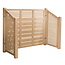 Plus Danemark SILENCE Cache poubelle en bois traité sous pression - 193x81x118/148cm