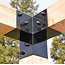 Garviks Eckbeschlag dobbelt für Pergola 85x85mm GARVIKS