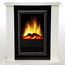 Glen Dimplex MOZART Optiflame Freestanding Electric Fireplace White with Heat Output