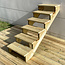 Vinuovo Escalier de jardin en kit prêt au montage - 6 marches H105cm