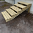 Vinuovo Außentreppe Bausatz Holz 3 Stufen XL H42cm