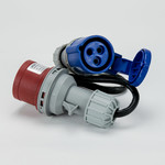 Soolutions CEE red 16A (male) to CEE blue 16A (female)