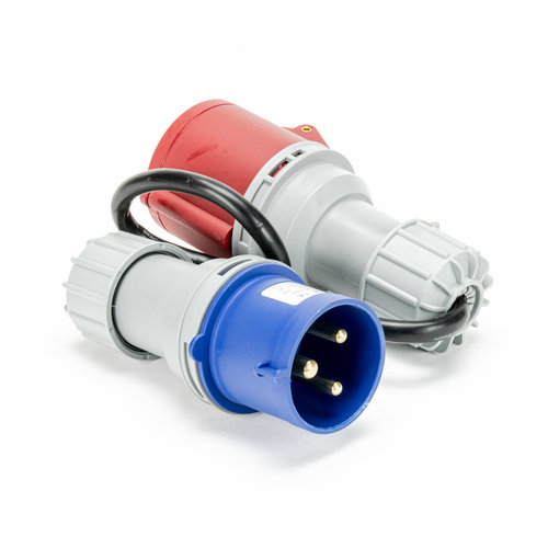 Soolutions bleu CEE 32A (mâle) au rouge CEE 32A (femelle)