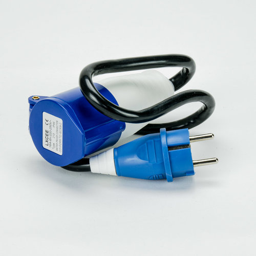Soolutions Normal plug (Schuko) to Blue CEE 1 phase 16A - Cable Adapter