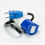 Soolutions Normalstecker (Schuko) an Blue CEE 1 Phase 16A - Kabeladapter