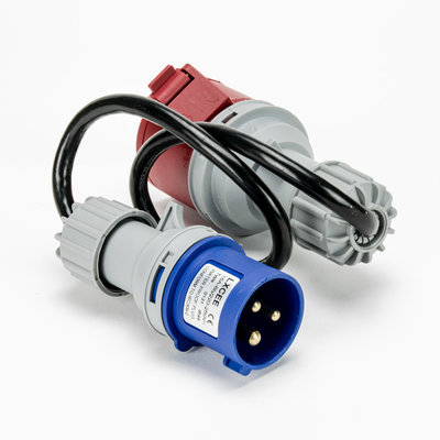 Type 2 to 230V 8A to 16A Blue CEE Plug