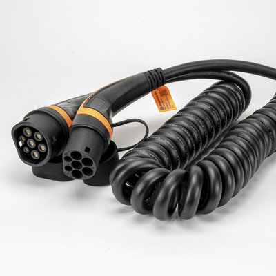 Type 2 - Type 2 Charge Cable 32A 3 Phase - Spiral