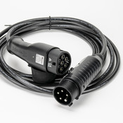 Metron Type 2 draagbare oplader voor rode CEE - 16A 3 fase | 7m zwart
